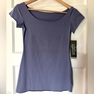 Blue Canoe Organic Cotton Energy Periwinkle Blue Logo Tee Small